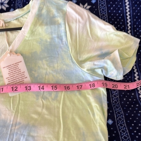 Hem & Thread Women’s Green And Blue Tie Dye T-Shirt Dress Size Medium NWT - Picture 8 of 10